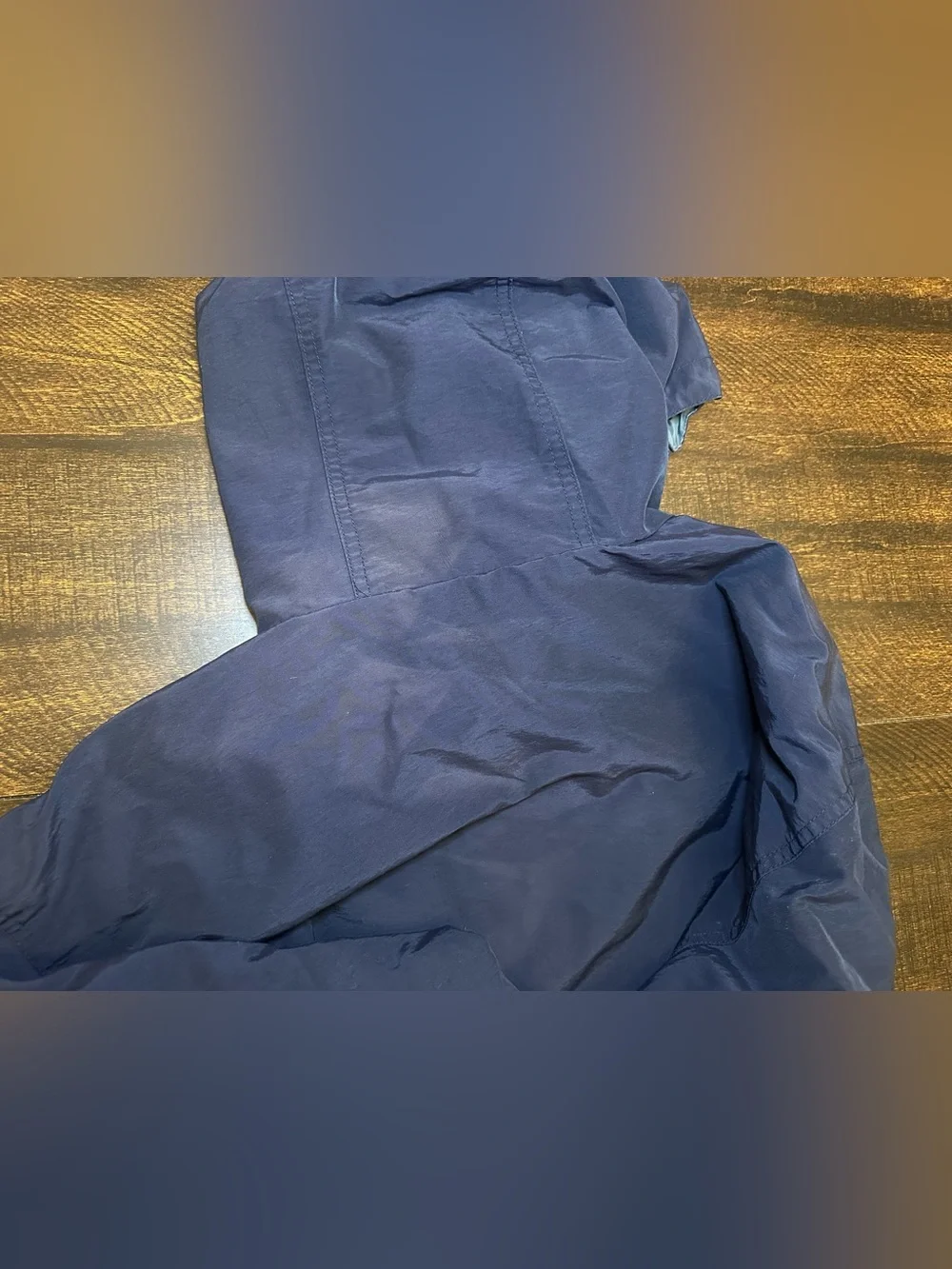 VTG Woolrich Men's Nylon Solid Blue Coat Full Zip Jacket-Large - Picture 14 of 14